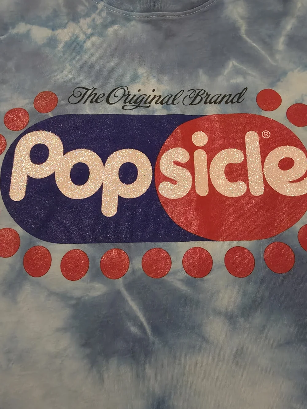 Justice Blue Tie-Dye Popsicle Logo Tee